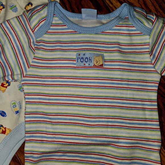 Y2K Disney Baby Boy Disney Winnie The Pooh Bodysuit Set 0-3 NEW - Picture 12 of 12